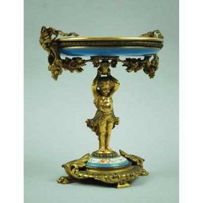 Porcelain Cup Mounted On Bronze