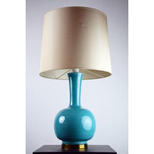 Turquoise Glazed Earthenware Lamp