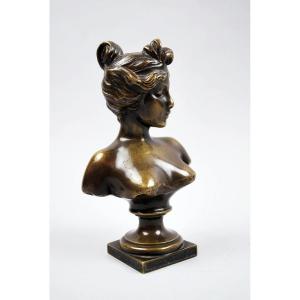 Small Bronze Bust By Villanis