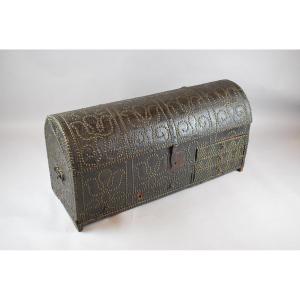 Studded Leather-wrapped Dome Chest, 18th