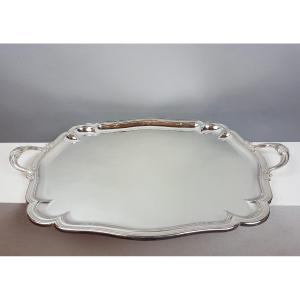Matelo à Liège, Large Tray In Silver Metal