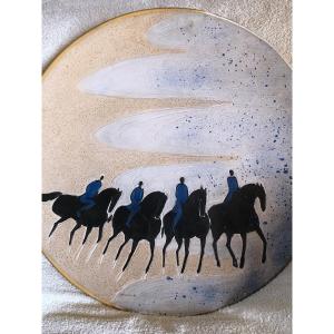 André Brasilier 1929 “cavalcade” Important Ceramic 
