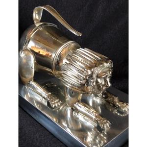 Doutres Patrick « Lion « Signed Sculpture 