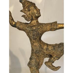 Gilded Bronze “court Dancer” Siam Early 19th Century