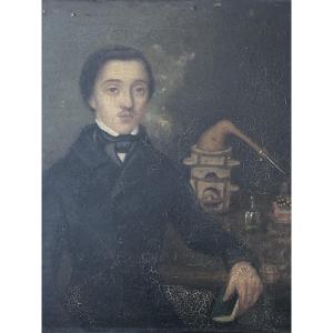 Portrait Of A "young Chemist" In The Mid-19th Century 