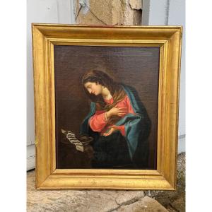 Vierge à La Couronne D’épine école Française Fin XVIII ème
