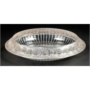 René Lalique Bowl "with Daisies" In Molded Crystal