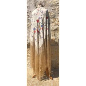 Embroidered Silk Shawl