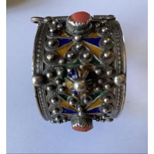 Ethnic Silver Cuff Bracelet 
