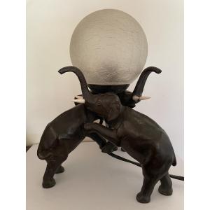 Art Deco Bronze Lamp
