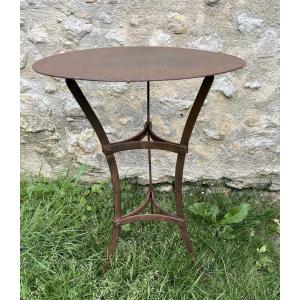 Wrought Iron Pedestal Table 