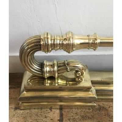 Bar In Front Of Bronze Fireplace