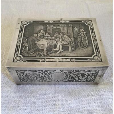 Silver Metal Jewelry Box