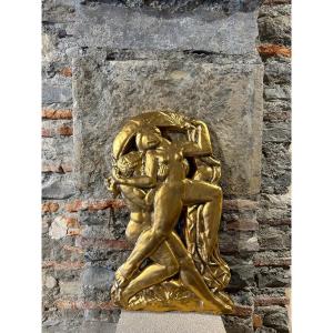 Art Deco Ceramic Bas Relief