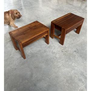 Pierre Chapo - Pair Of Bedside Tables