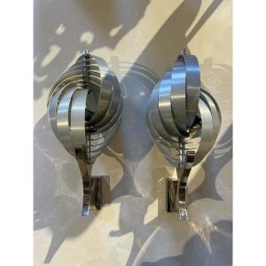 Pair Of Wall Lights By Henri Mathieu