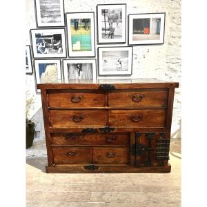 Japanese Todana Tansu Chest Of Drawers, Late 19th Century