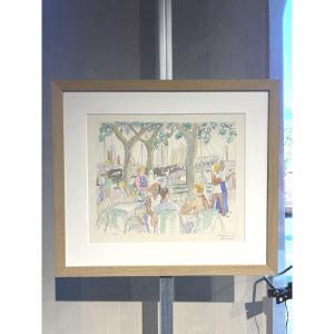 Watercolor Of Cannes, 1920 By Maud Hunt Squire