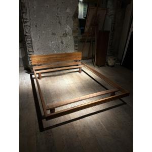 Pierre Chapo - Godot Double Bed, Also Known As L01, In Elm 
