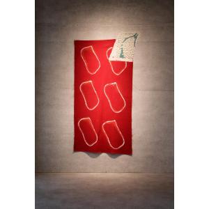 Claude Viallat - Large Red Canvas