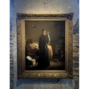 Jules Blin Oil On Canvas