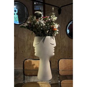 Ambrogio Pozzi/ Rometti White Vase High Doppiapresenza