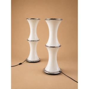 Enrico Tronconi - Pair Of Bamboo Floor Lamps