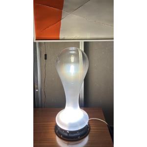 Av Mazzega Lamp In Opalescent Glass Attributed To Carlo Nason