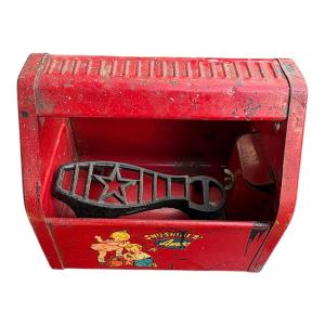 Amsco Brand Shoe Polish Tin Piggy Bank, Circa 1950