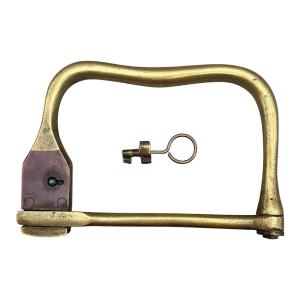 Solid Brass Marine Padlock With Key – 19th Century