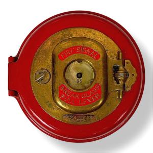 Holtzer-cabot American Circular Fire Alarm – Cast Iron And Bronze – Circa 1900