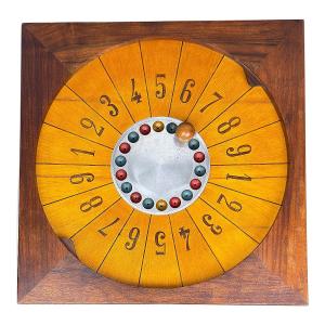 French Roulette, A Casino Or Counter Ball Game In Walnut And Marquetry - Circa 1900
