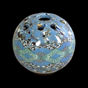 Vallauris Flower Vase In Mixed Clay, Signed Gerbino (1876-1966) - France, Circa 1950