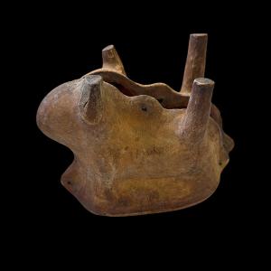 Pascal Lamb Mold In Glazed Clay - 18cm Wide - Folk Art - France - Late 18th Century