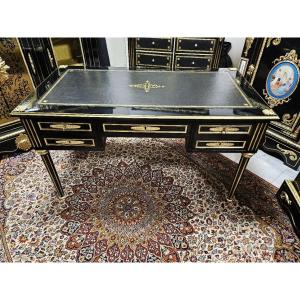 Flat Desk With Zippers Decorated With Bronzes Napoleon III Period Napoleon 3 Boulle