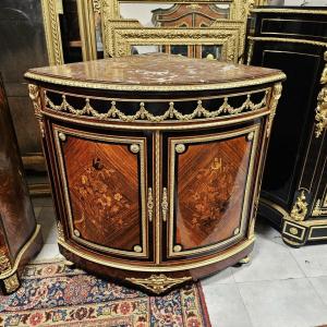 Rare Corner Cabinet 2 Doors Boulle Marquetry Napoleon III Napoleon 3 Stamped Diehl