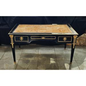 Double-sided Flat Desk With Pull-out Drawers, Adorned With Gilt Bronze Mounts, Napoleon III/napoleon III Boulle Period