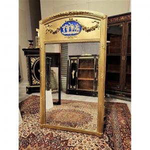Large Mirror Or Ice In Golden Wood And Stucco Napoleon III Period Napoleon 3