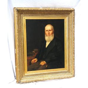 Large Oil On Canvas 130 X 110 Portrait Of A Notable 19th Century Napoleon III