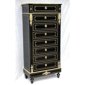 Genuine Boulle Marquetry Week Chest, Napoleon III