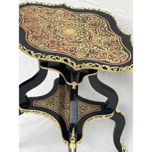 Boulle Marquetry Violin-shaped Side Table, Napoleon III