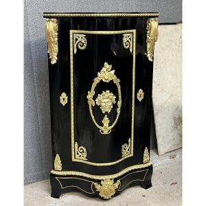 Napoleon III Boulle Marquetry Corner Cabinet In Bronze