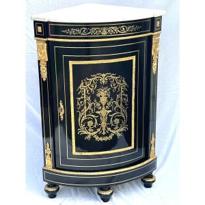 Corner Cabinet In Boulle Marquetry Napoleon 3