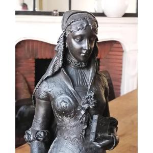 Woman In Patinated Bronze, Napoleon III Period