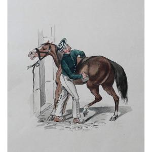 Charles Brun 1825-1908 Portrait Of The Dragon With His Horse, 1810, Drawing, Napoleon, Empire