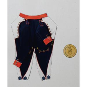 Charles Brun 1825-1908 Fusilier Uniform 1812, Drawing, Napoleon, Empire