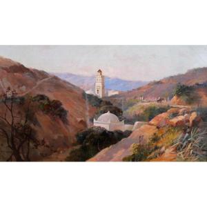 Joseph Jacques Reymann, Algeria, Oriantalist Landscape, Painting, Circa 1880-90