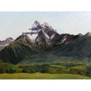 Paul d'Hauteville, Jungfrau (?), Summit Of The Bernese Alps, Painting, Circa 1930