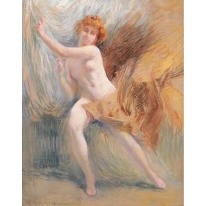 Henri Le Riche 1868-1944 Nude Woman, Pastel, 1909