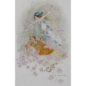 Gustave-adolphe Mossa 1883-1971 Symbolist Illustration Project, Drawing